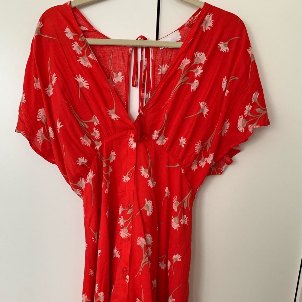 Red Daisy Summer Dress